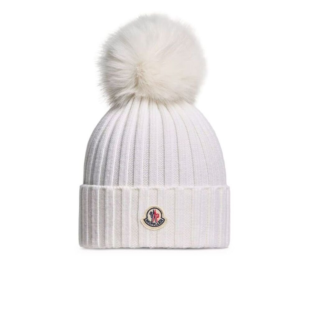 Moncler Women Wool Hat With Pom Pom